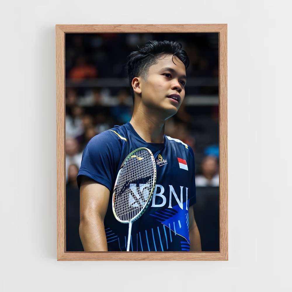Poster Anthony de sinisuka – affiche Badminton (vue 4)